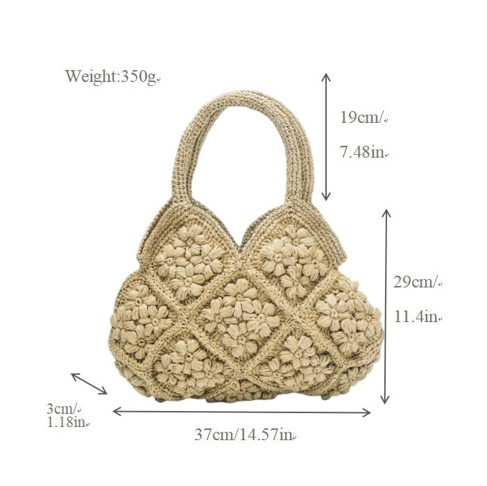 Handmade bag with floral motifs Stornfield