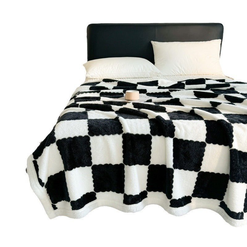 Cozy Textured Fleece Throw Blanket