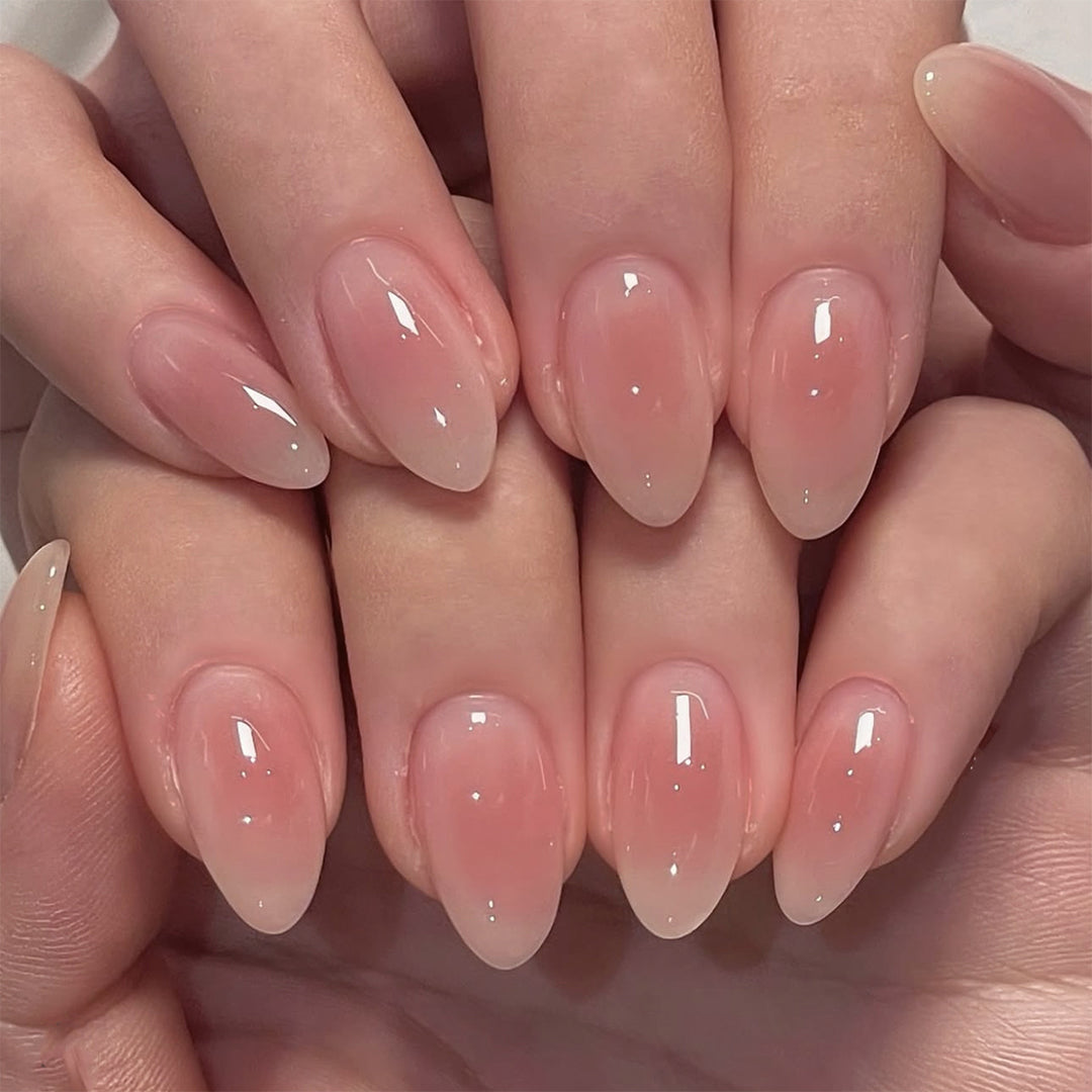 Glossy Ombre Almond-Shaped Nail Tips Stornfield