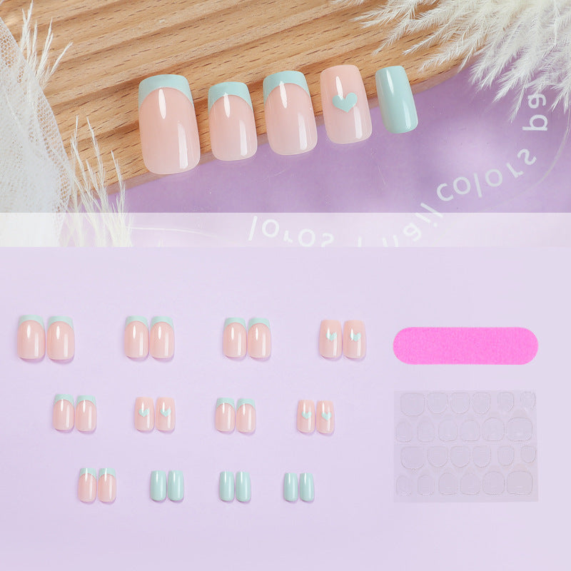 Heart-Accent Press-On Nail Set Stornfield