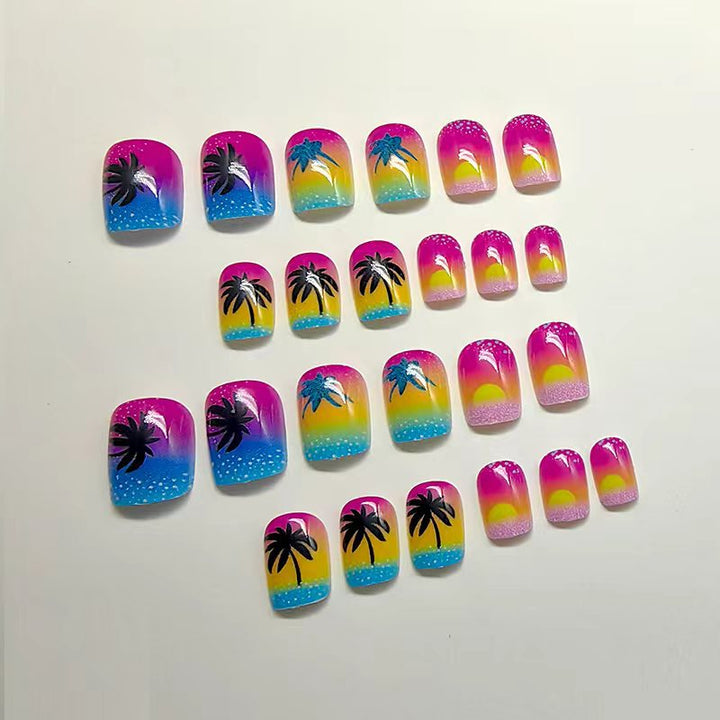 Tropical design artificial nails Stornfield