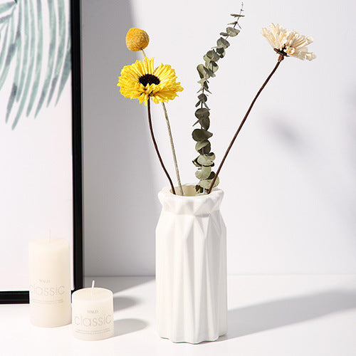 Textured Geometric Decorative Vase Stornfeild