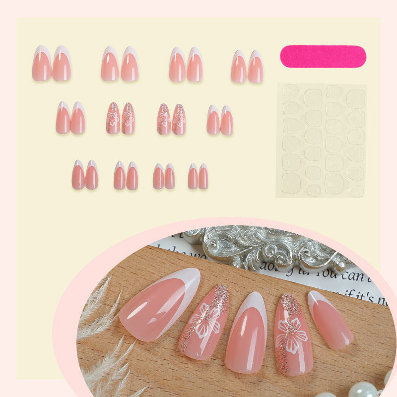 Elegant Floral Designed Press-On Nail Set Stornfield