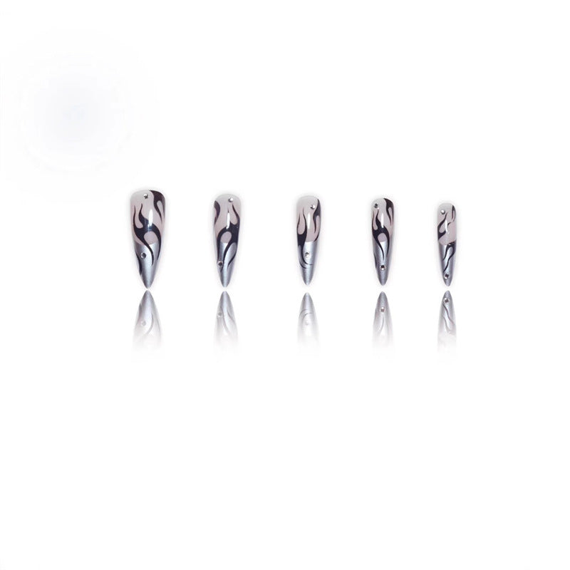 Artistic Flame Design Press-On Nail Extensions Stornfield