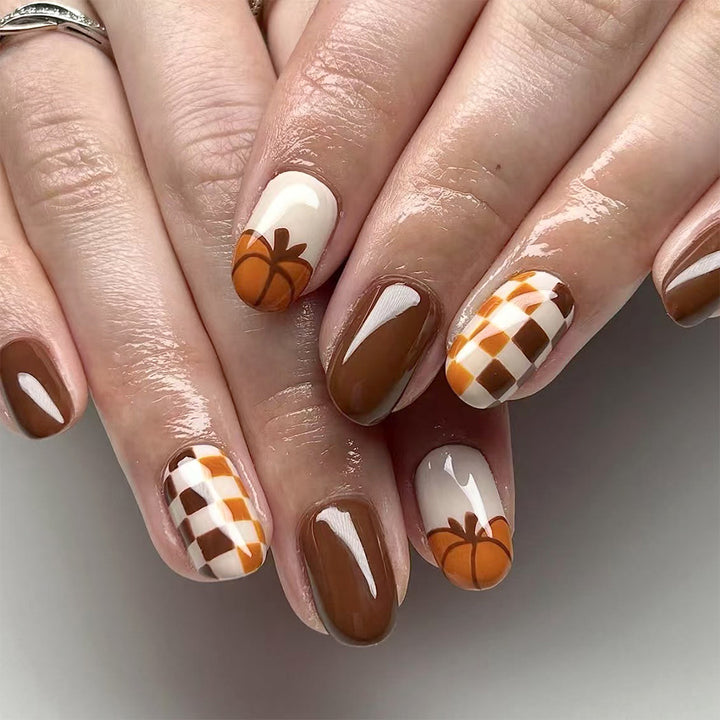 Autumn-Themed Nail Art Set Stornfield