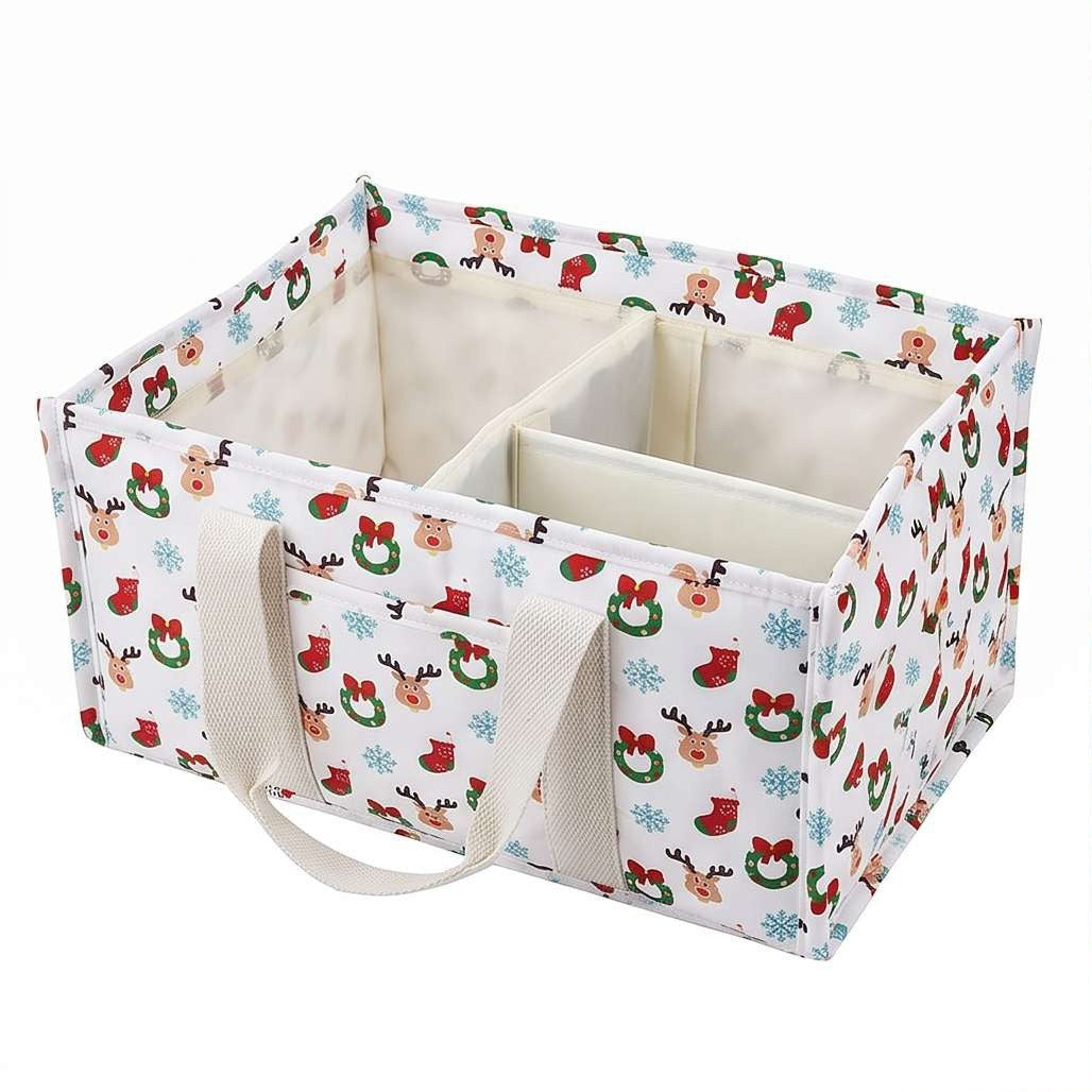 Versatile storage basket with compartments and charming animal motif Stornfield