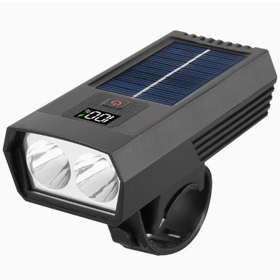 Solar-Powered Bicycle Headlight with Digital Display Stornfield