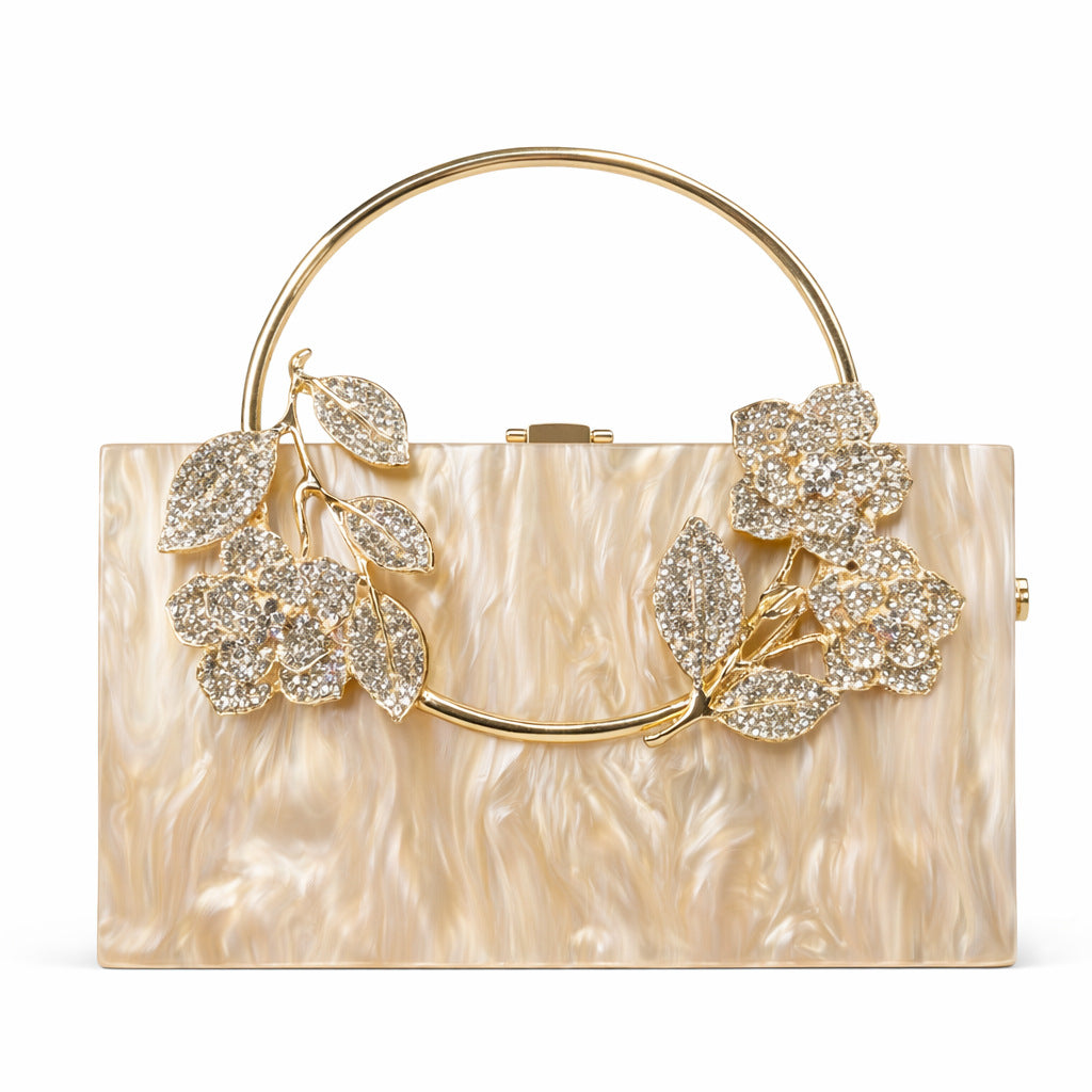 Statement Floral Embellished Clutch
