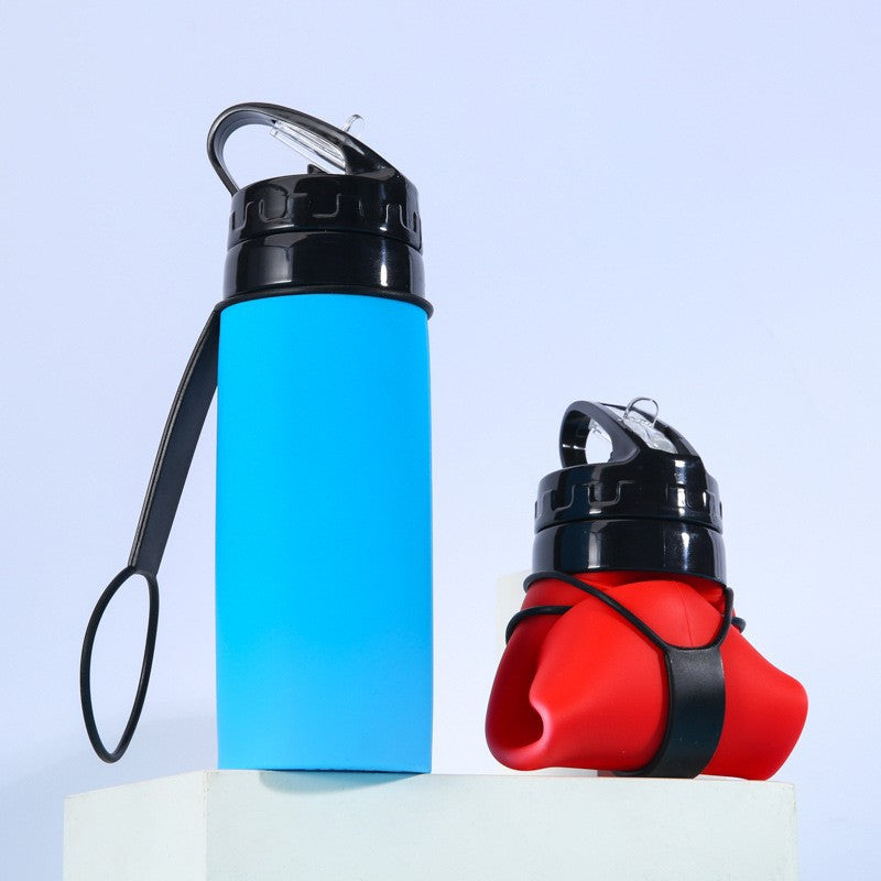 Women Foldable Sports Water Bottle with Integrated Straw Stornfield