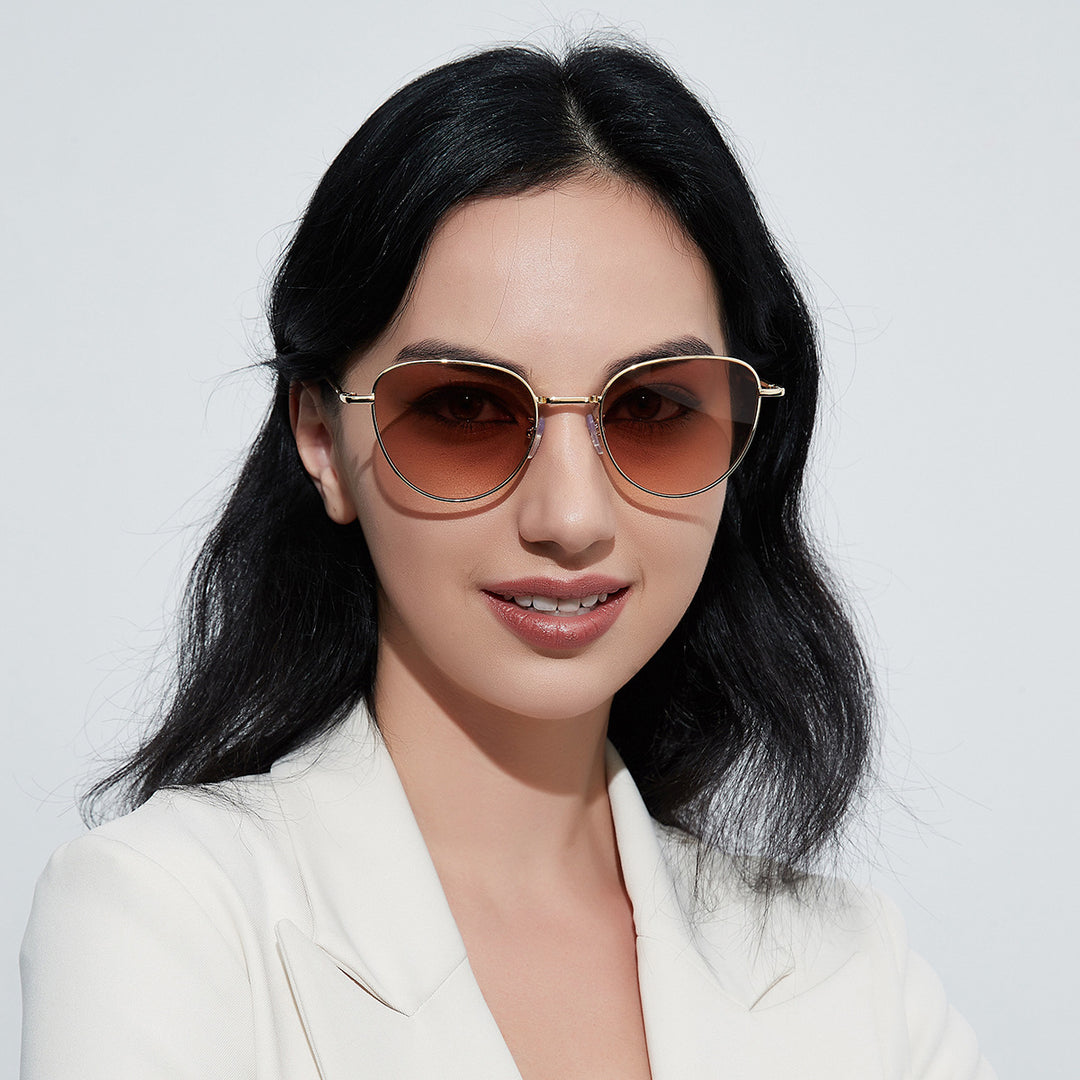 Women’s fashionable sunglasses with delicate metal frame Stornfield