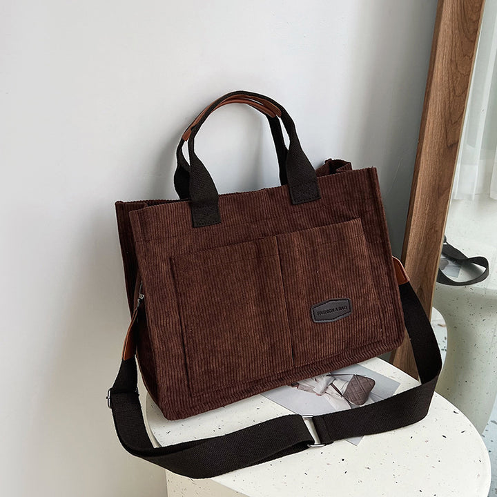Casual Textured Shoulder Tote
