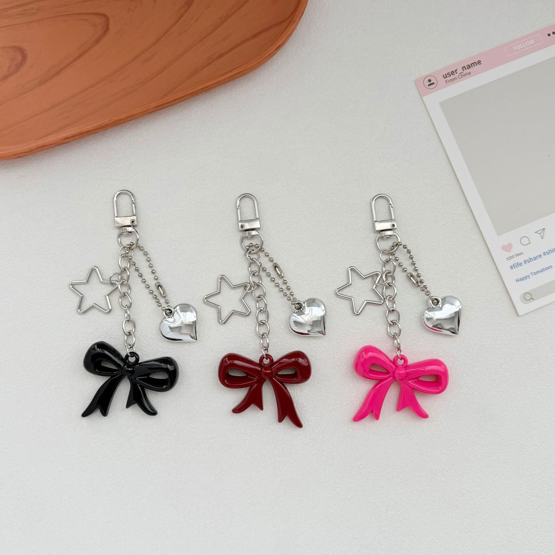 Playful Bow and Star Keychain Stornfield