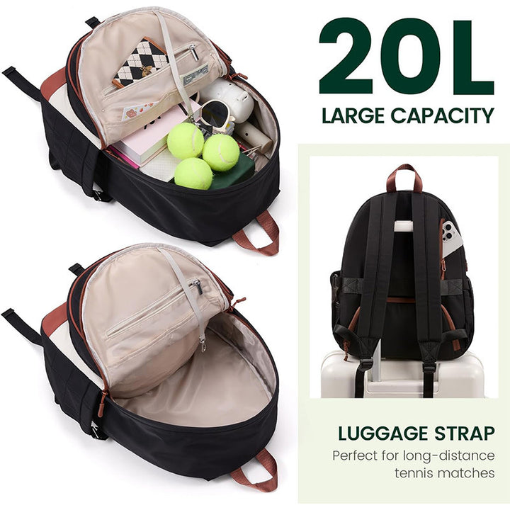 Multifunctional Tennis Backpack with Integrated Shoe and Bottle Compartment Stornfield