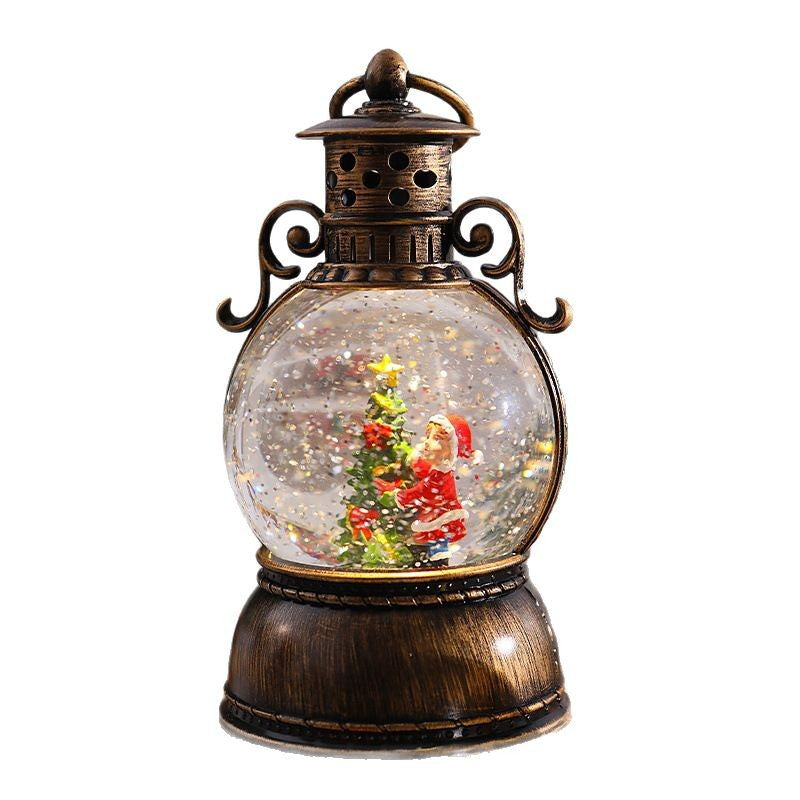 Nostalgic Christmas lantern with snow globe Stornfield