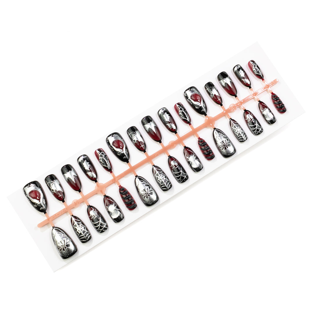 Spooky Gothic Press-On Nail Art Collection