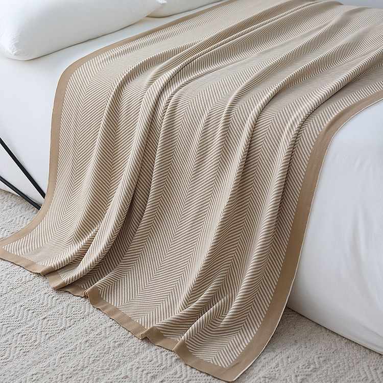 Chevron Pattern Knit Throw Blanket