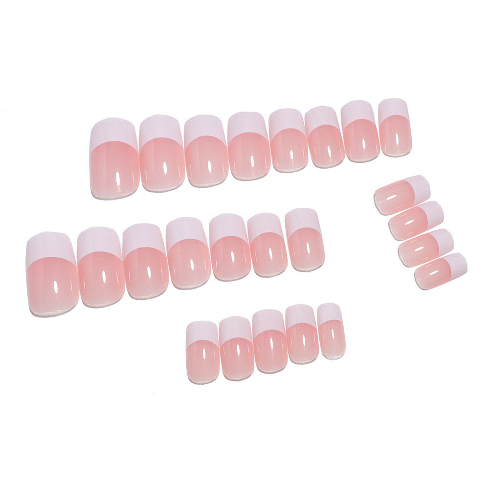 Artificial nail tips with elegant French design Stornfield