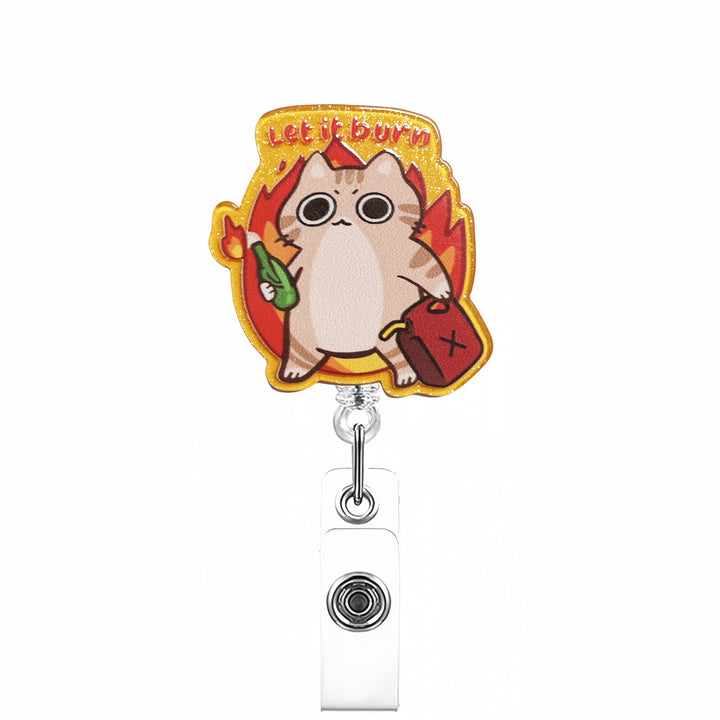 Expandable badge holder with anatomical heart pendant
