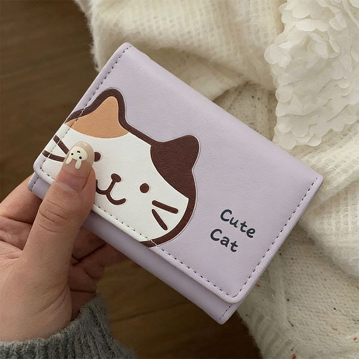 Cute Cat-Themed Card Case