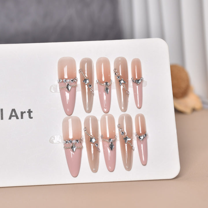 Glamorous Rhinestone-Embellished Press-On Nail Extensions Stornfield