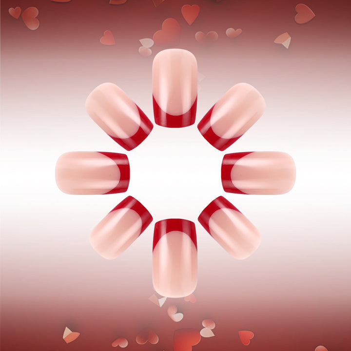 Heart-Embellished Press-On Nails Stornfield
