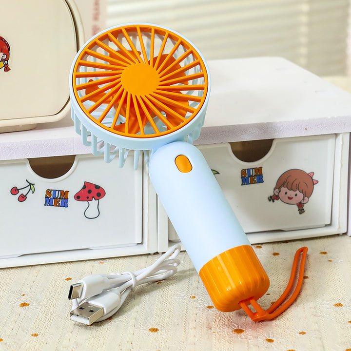 Women's Portable Mini Fan with Ergonomic Grip and USB Charging Function Stornfield