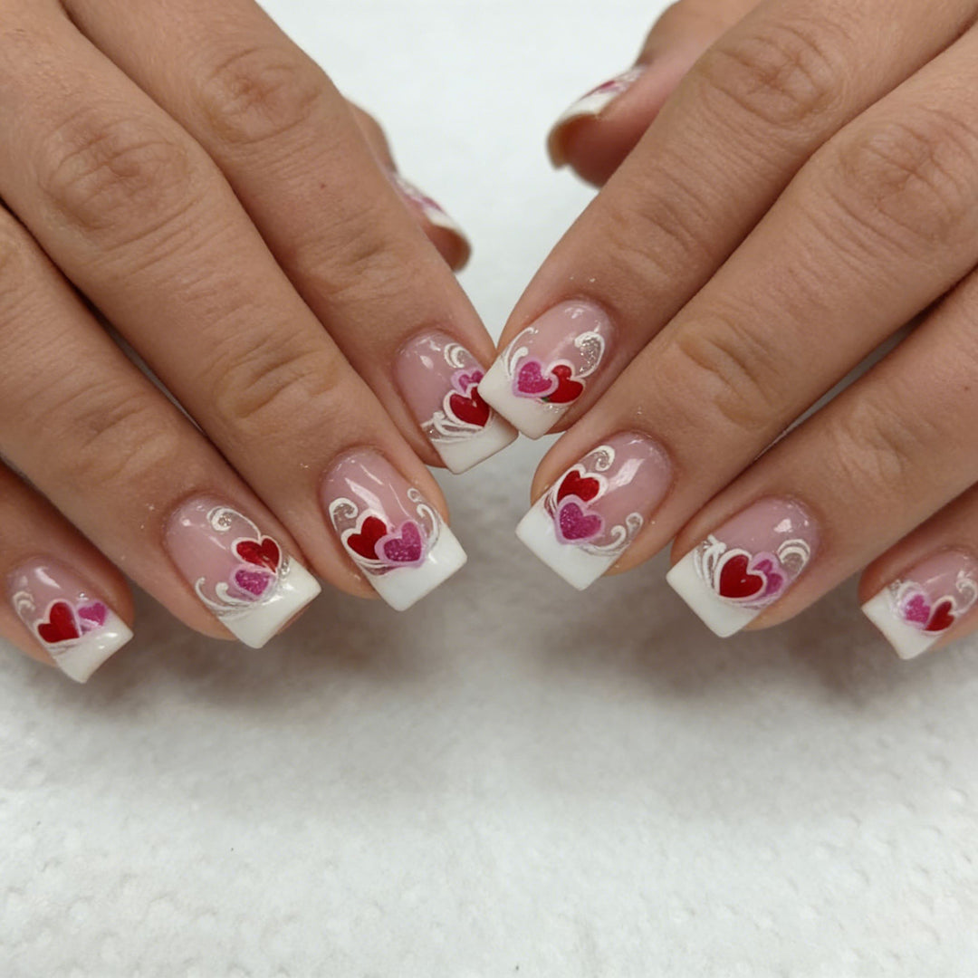 Heart-Embellished Nail Art Stornfield