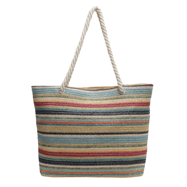Spacious Striped Beach Tote Stornfield
