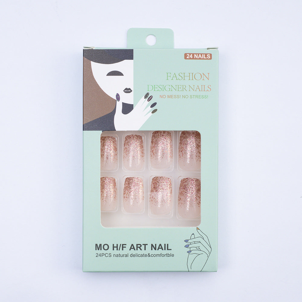 Glittering artificial nails with delicate gradient Stornfield