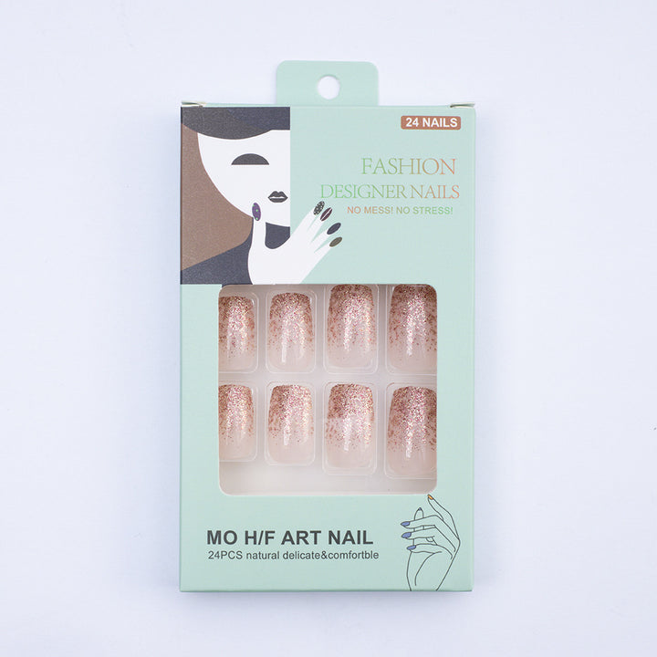 Glittering artificial nails with delicate gradient Stornfield