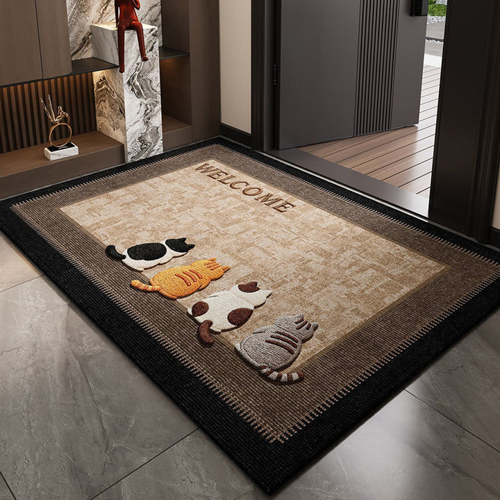 Whimsical Dog-Themed Entrance Rug