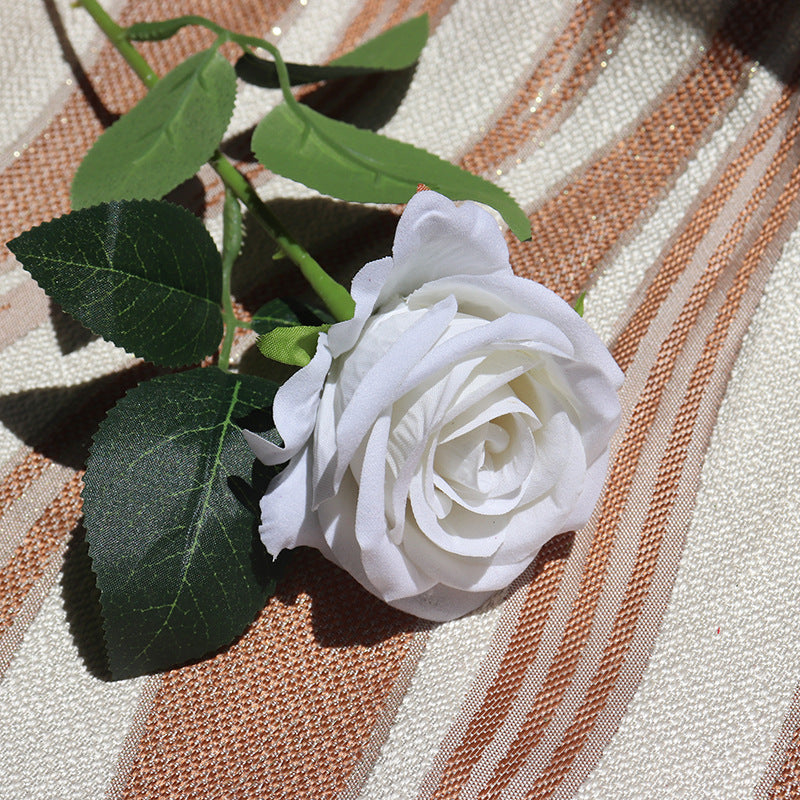 Realistic Silk Rose Stem