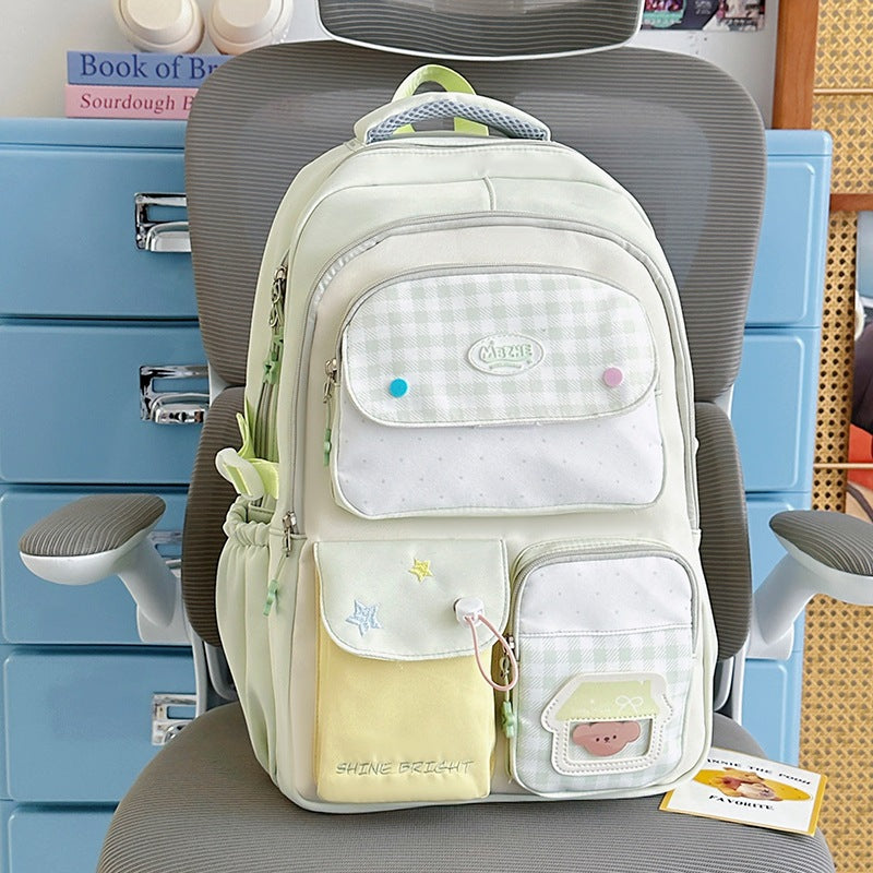 Multi-Pocket Travel Backpack with Cute Character Accents Stornfield