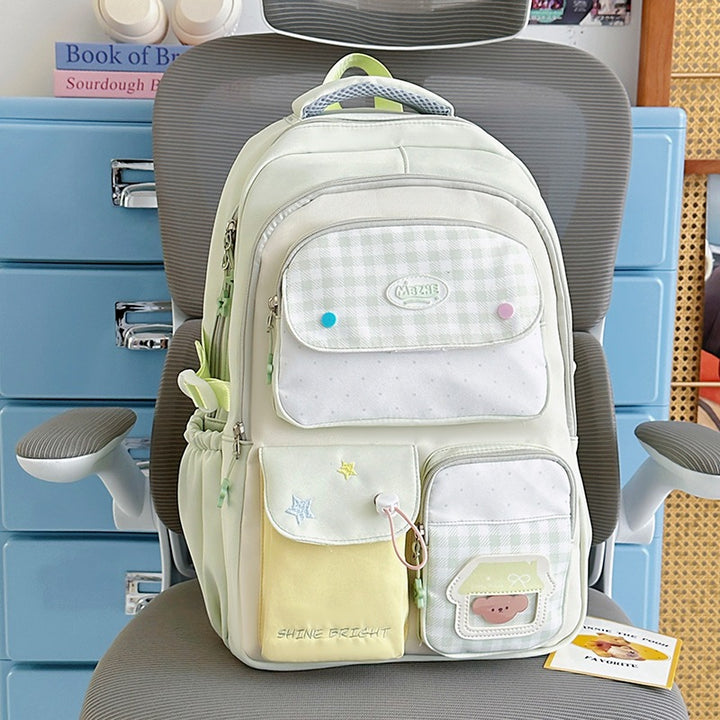 Multi-Pocket Travel Backpack with Cute Character Accents Stornfield