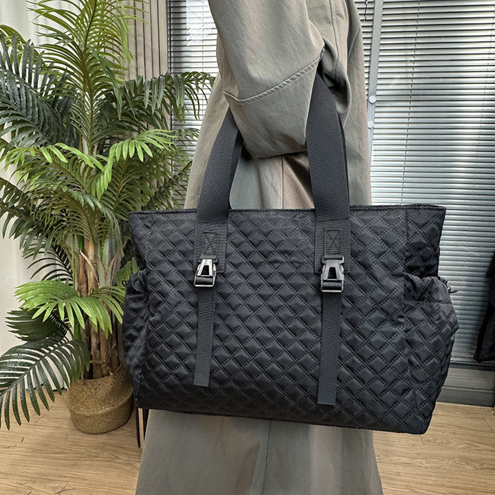 Quilted Multi-Compartment Tote Bag Stornfield
