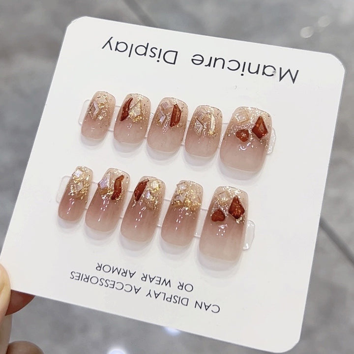 Luxurious Decorative Press-On Nail Set Stornfield