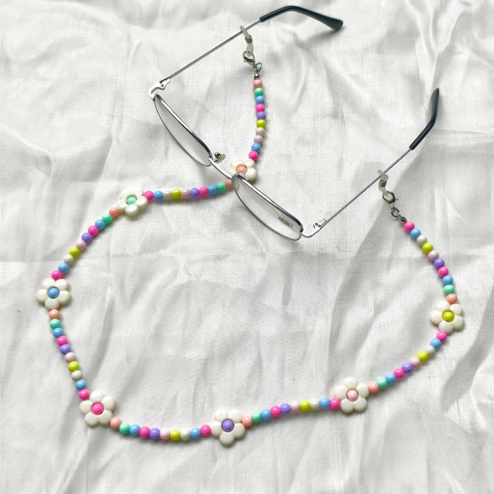 Playful glasses holder chain with floral patterns Stornfield