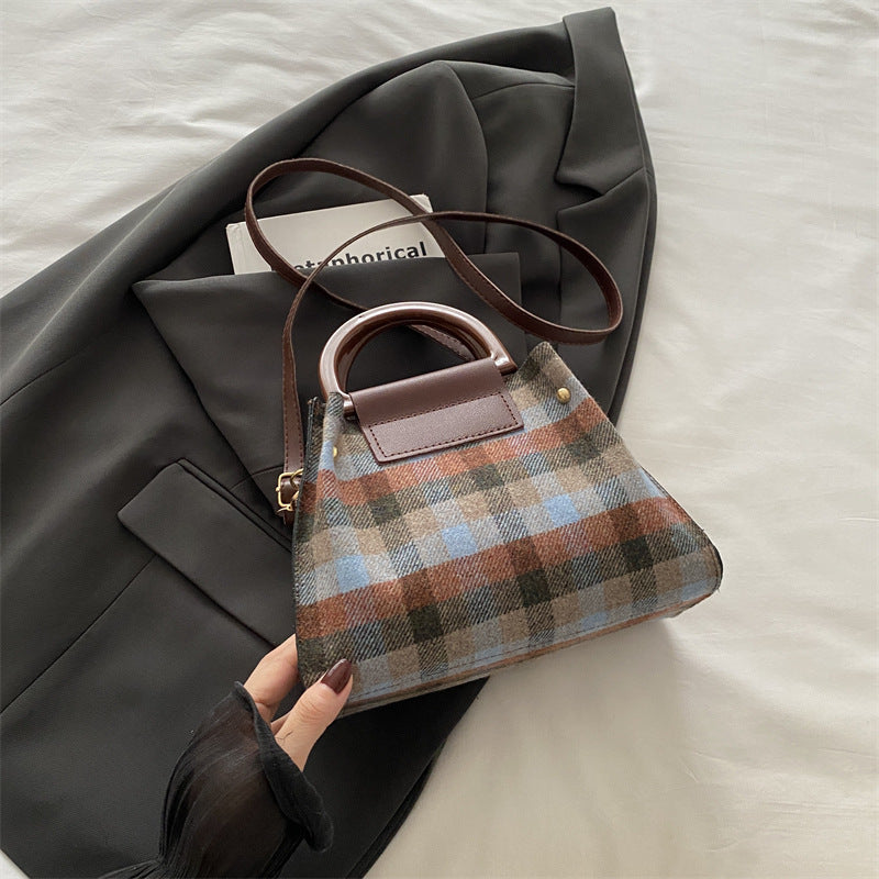 Plaid Structured Mini Handbag Stornfield