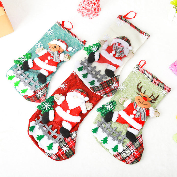 Festive Christmas stocking with cute Santa Claus motif Stornfield