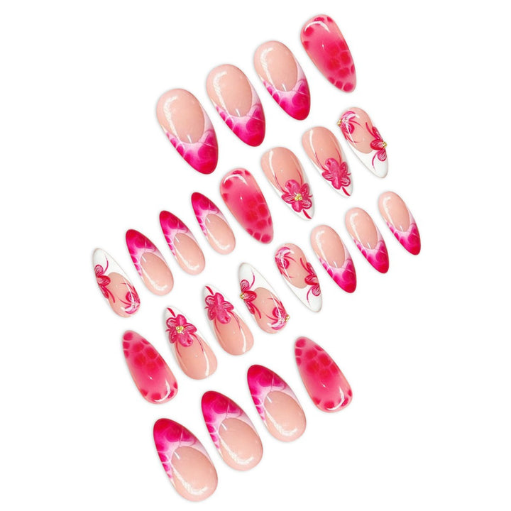 Artistic Floral Stiletto Nail Art Stornfield