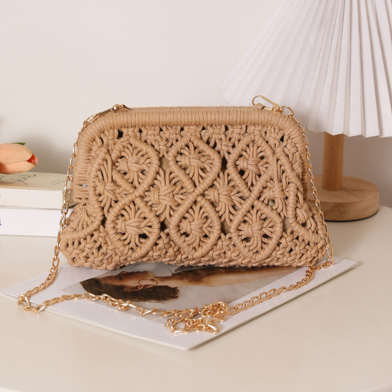 Hand-knotted shoulder bag in Boho style Stornfield
