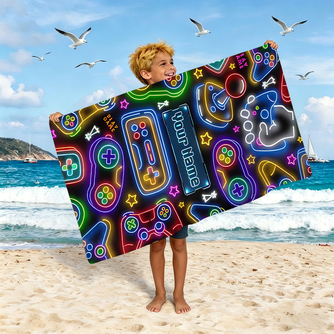 Boys beach towel with game console motif Stornfield