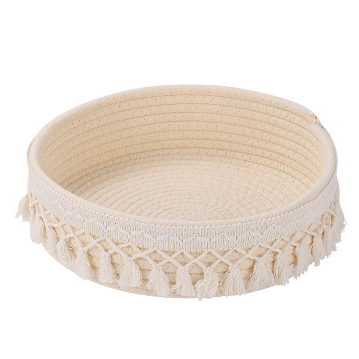 Women Decorative Storage Basket with Tassels Stornfield