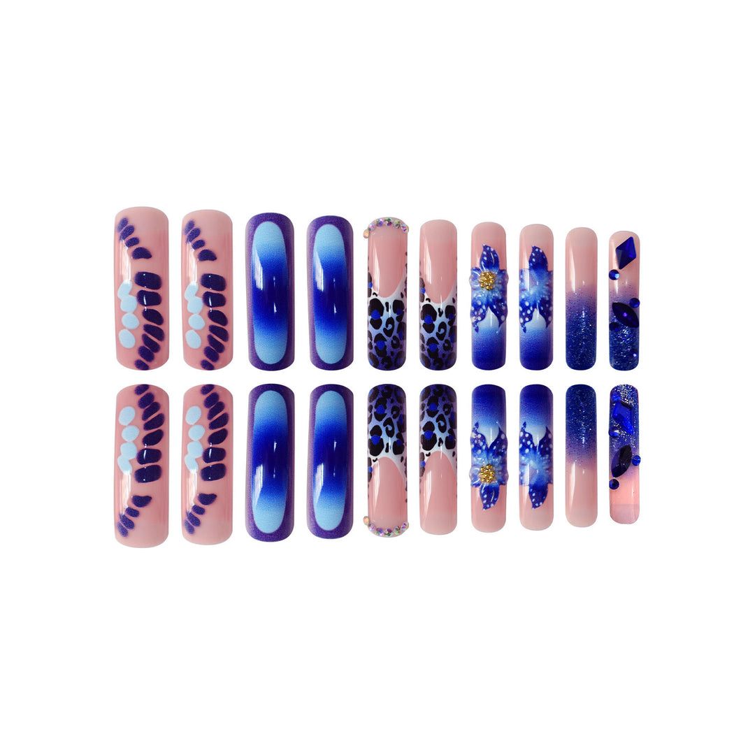 Artistic Long-Length Press-On Nail Art Stornfield