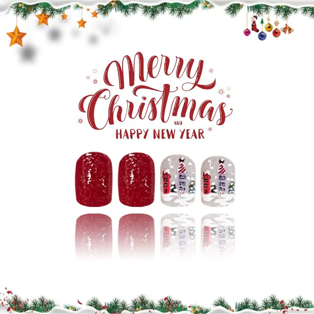 Art nail set with winter motif designs Stornfield