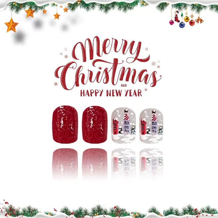 Art nail set with winter motif designs Stornfield