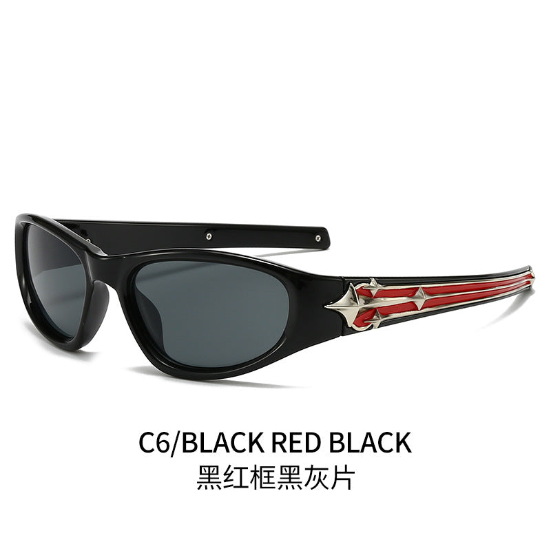 Women's sporty sunglasses in a modern design with a stylish metal frame Stornfield