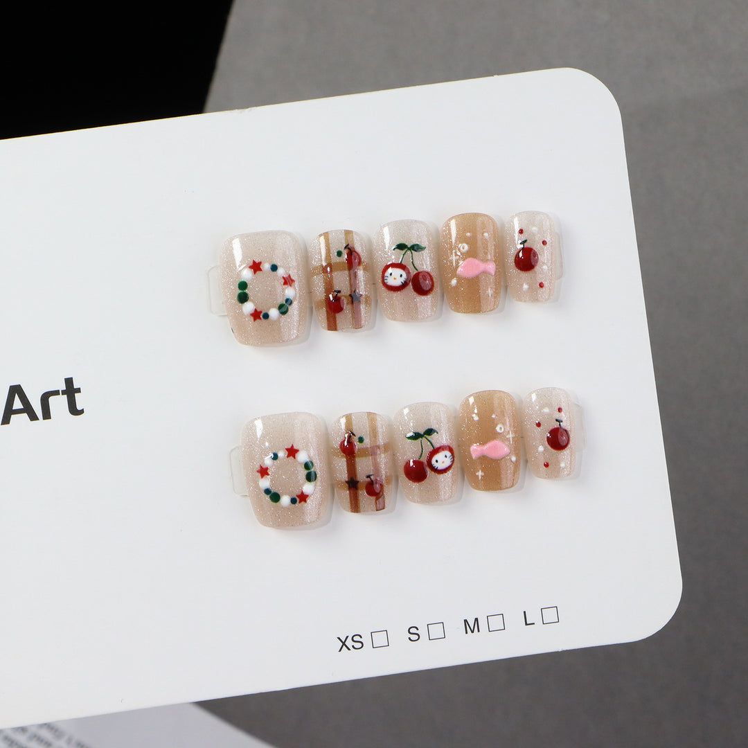 Festive Decorative Press-On Nail Art Set Stornfield
