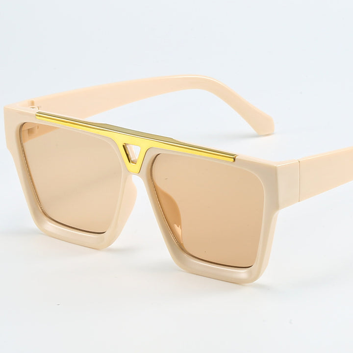 Ladies fashionable oversized sunglasses with stylish golden accent Stornfield