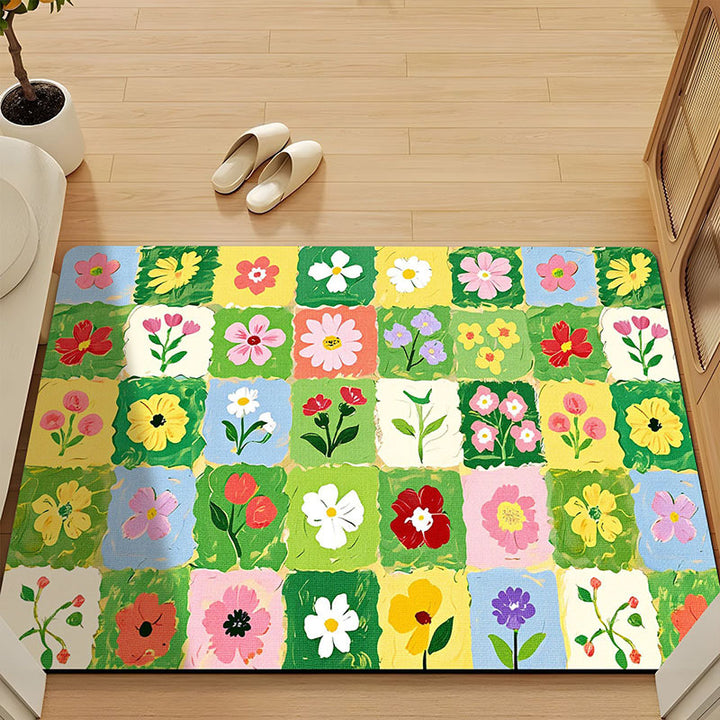 Floral Patchwork Indoor Mat